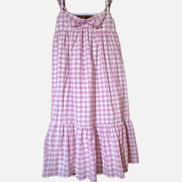 J. Crew Dresses J Crew Lilac Gingham Spaghetti Strap Summer Dress